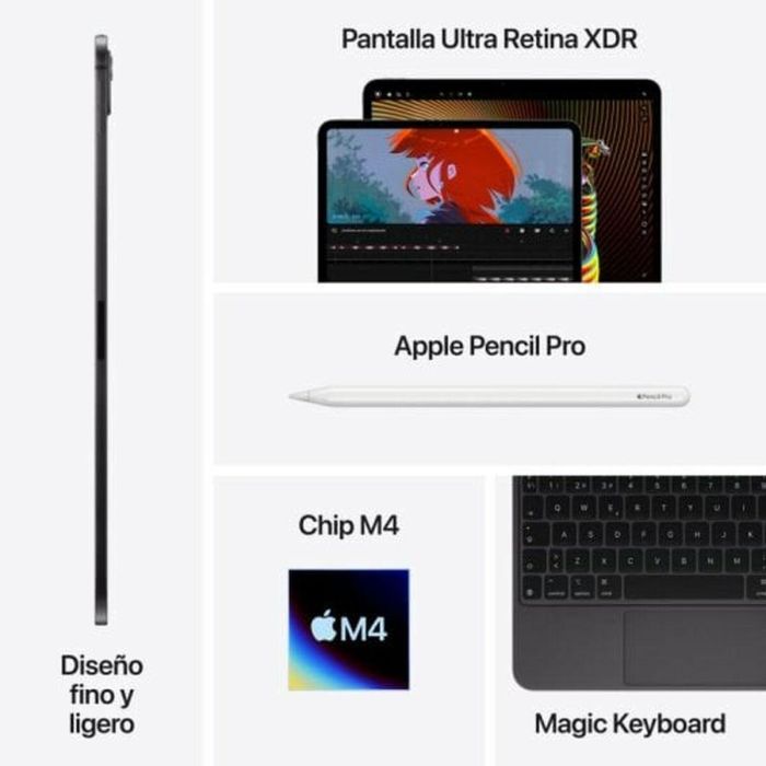 Apple iPad Pro 13" 2024 7th Wifi Cell/ 5G/ M4/ 256Gb/ Negro Espacial 2 Apple iPad Pro 13" 2024 7th Wifi Cell/ 5G/ M4/ 256Gb/ Negro Espacial 2