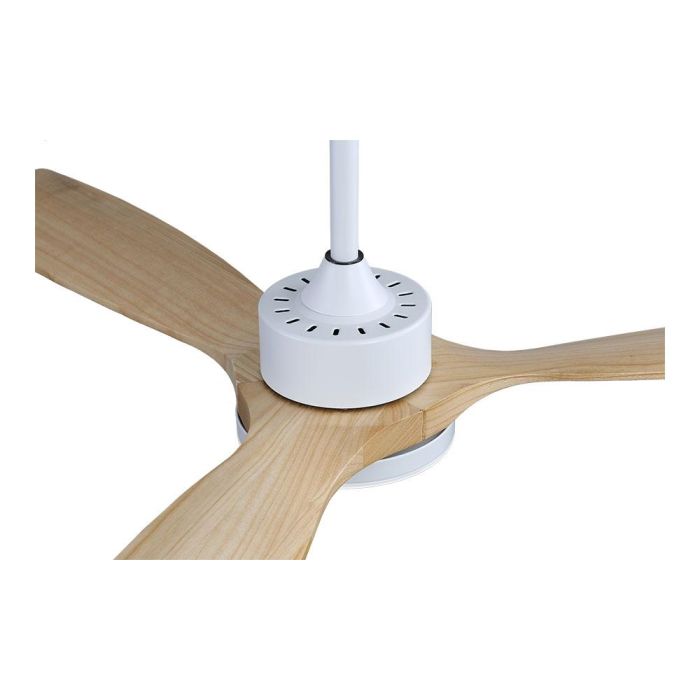 Edm Ventilador de techo modelo báltico con 3 aspas de madera Ø132cm, luz LED 3000/4000/6000K, 20W, color blanco 2 Edm Ventilador de techo modelo báltico con 3 aspas de madera Ø132cm, luz LED 3000/4000/6000K, 20W, color blanco 2