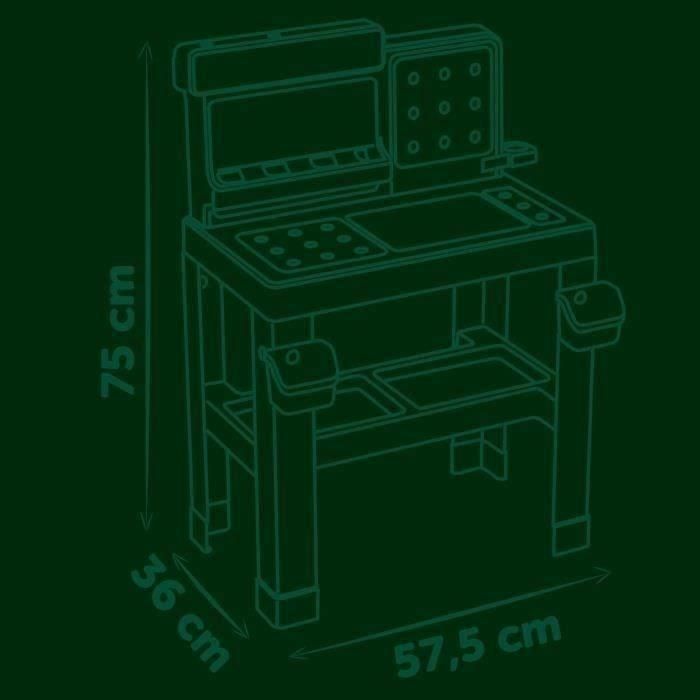 Smoby SMO3032163607403 - Banco de trabajo Bricolo Pro Black and Decker para niños, a partir de 3 años 2