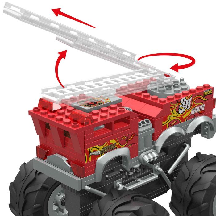 Mega Construx Monster Trucks Camion De Bomberos Hhd19 Mattel 3