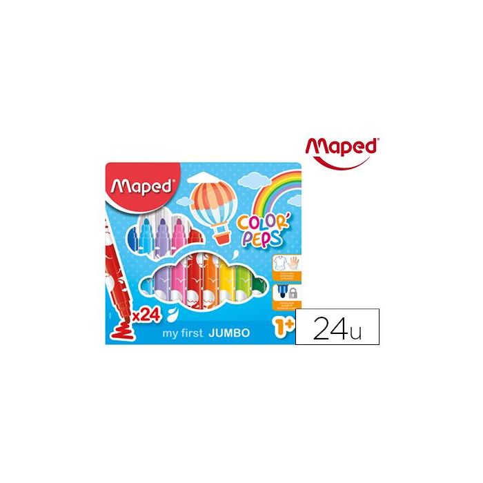 Rotulador Maped Color Peps Early Age Jumbo Caja De 24 Colores