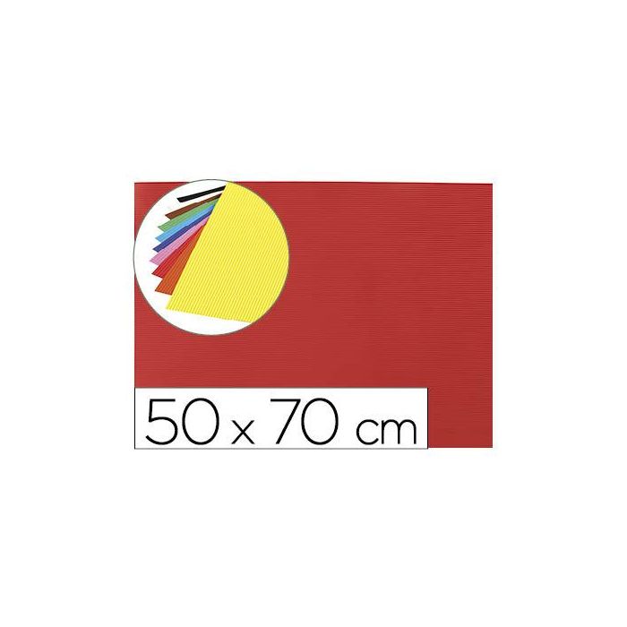 Goma Eva Ondulada Liderpapel 50x70 cm 2,2 mm De Espesor Rojo 10 unidades