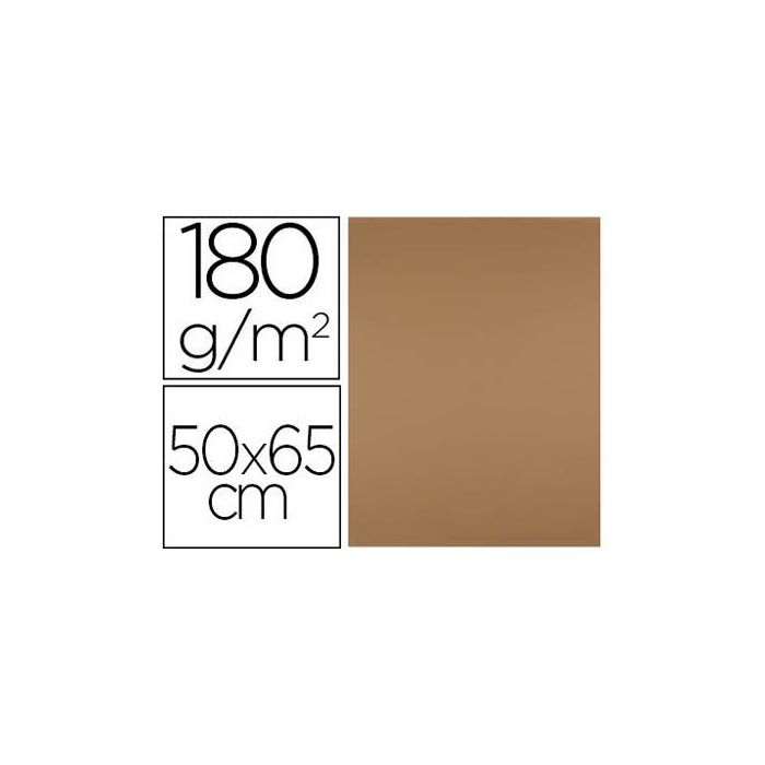 Cartulina Liderpapel 50x65 cm 180 gr Marron Escolar Unidad 125 unidades