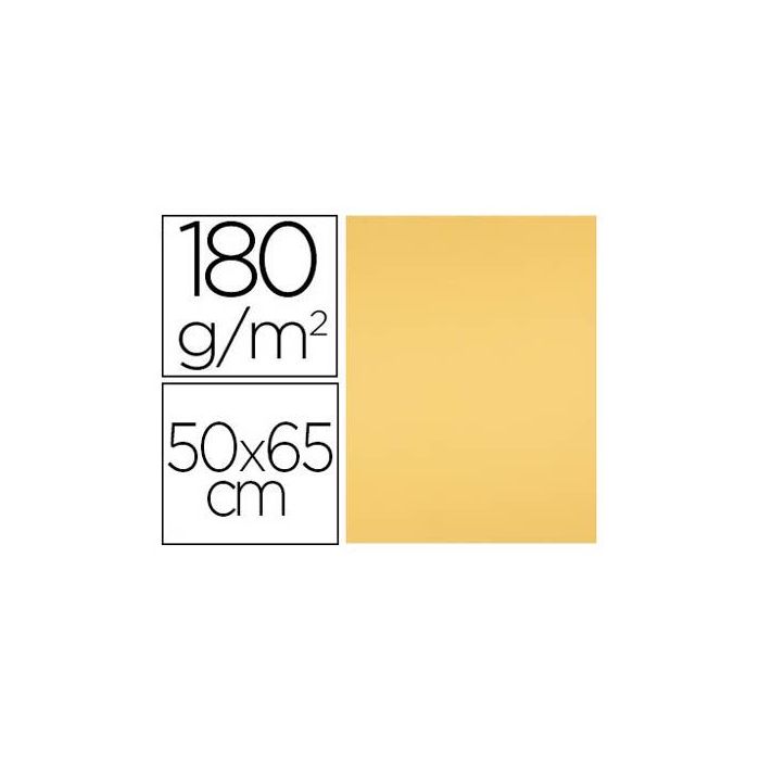 Cartulina Liderpapel 50x65 cm 180 gr Oro Paquete De 25 Hojas