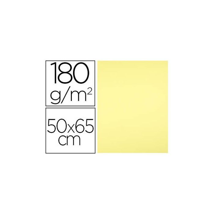 Cartulina Liderpapel 50x65 cm 180 gr Amarillo Medio Paquete De 25 Hojas