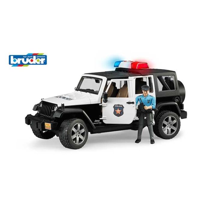 Jeep Wrangler Unlimited Con Sirena Y Policía 02526 Bruder