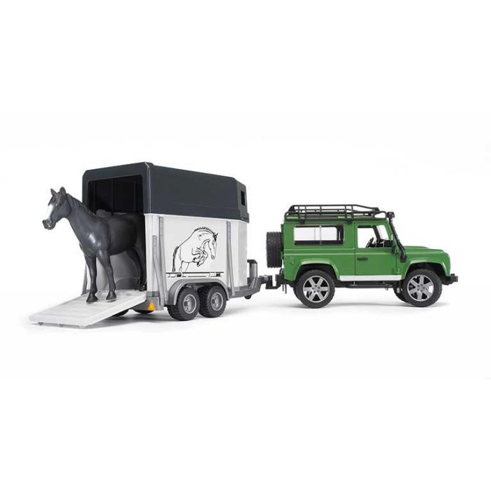 Land Rover Defender Sw Transporte Equino 02592 Bruder