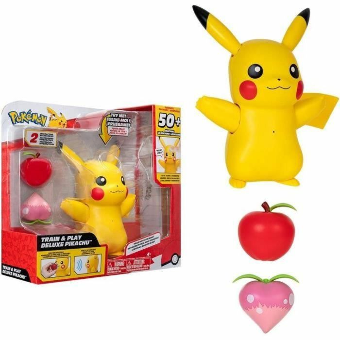 Figura miniatura - BANDAI - Pokémon Interactivo Pikachu y sus accesorios - Juguete con luces, sonidos y movimientos - JW3330 3