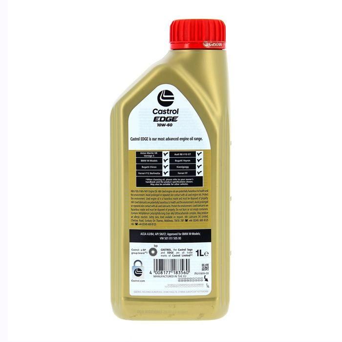 Aceite de motor - CASTROL - EDGE 10W-60 - 1L 2 Aceite de motor - CASTROL - EDGE 10W-60 - 1L 2