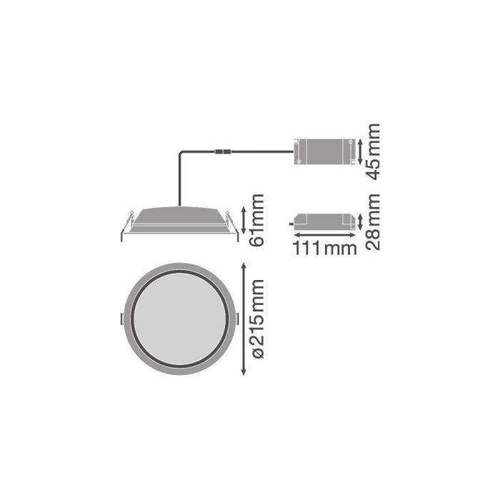 [LVE-4058075091559] Downlight LED LEDVANCE 35W 2975Lm 3000K 100º IP44/IP20 2