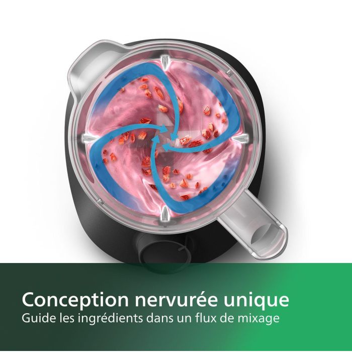 Philips HR2041/41 Licuadora Daily de Vaso 450W Negra, 1.9L, Tecnología ProBlend 4, Función Pulso, Accesorio Botella 5