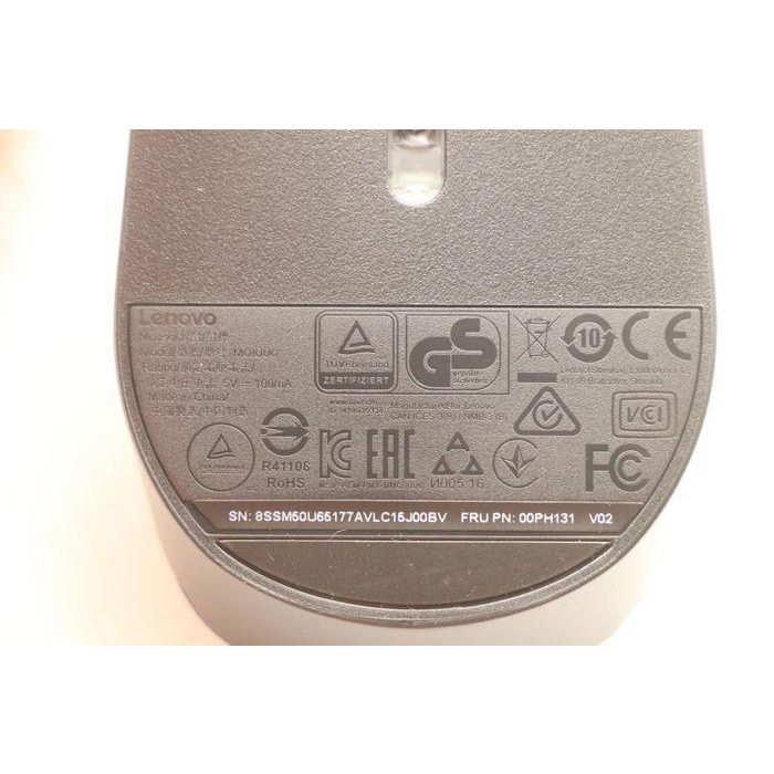 Lenovo Ratón USB con Cable Essential, Diseño Ergonómico Ambidextro de Tamaño Completo, 1600 dpi de Precisión, Plug & Play, Color Negro 2