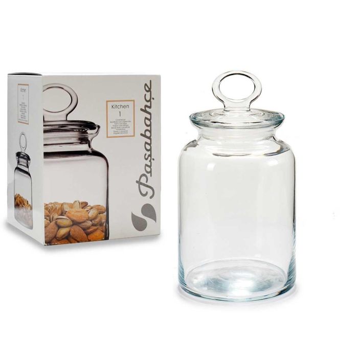 Pasabahce Tarro Kitchen 1085ml Vidrio y Silicona Transparente 11.5x11.5x17.5 cm (Set de 8)