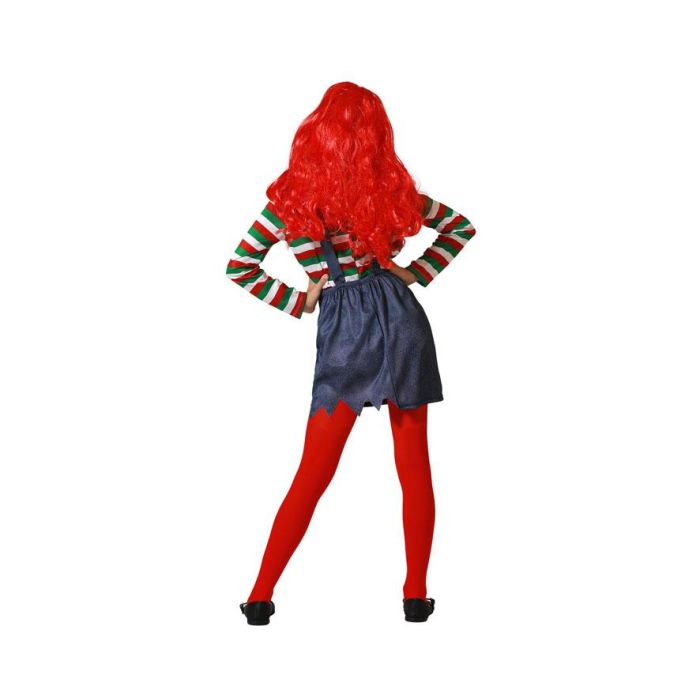 Disfraz Infantil Muñeca Poseída con Peto y Camiseta para Halloween, Talla 3-4 Años