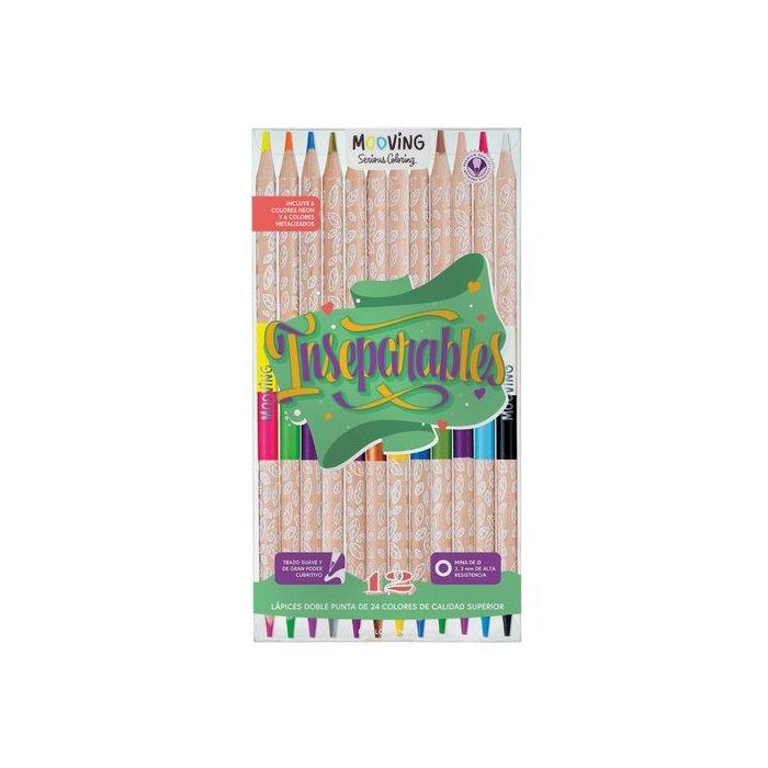 Lapices De Colores Mooving Bicolor Estuche De 12