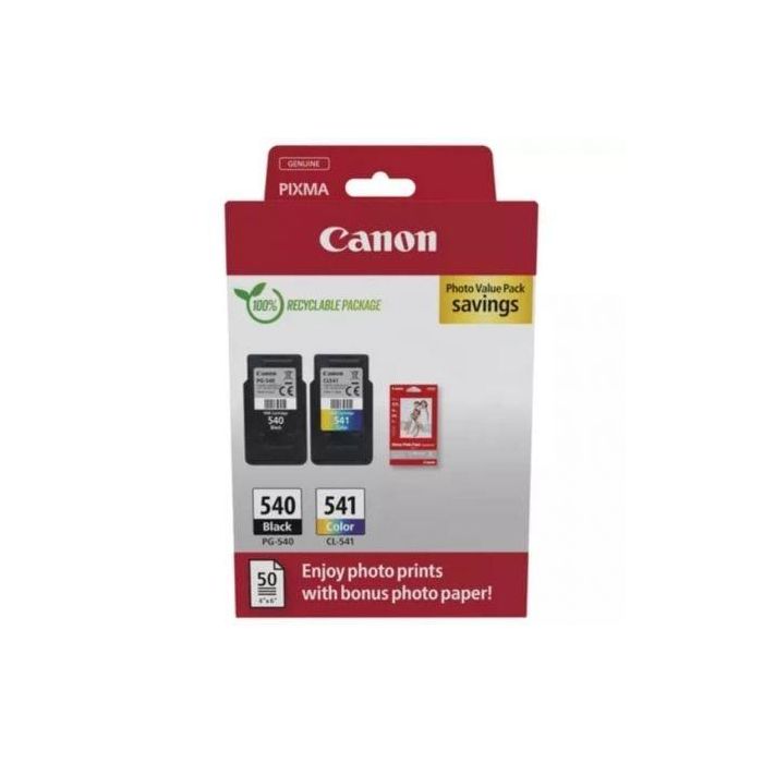 CANON Pack 2 PG540/CL541 Photo Value Pack +50h. Photo Paper GP-501 ECOPACK carton CANON Pack 2 PG540/CL541 Photo Value Pack +50h. Photo Paper GP-501 ECOPACK carton