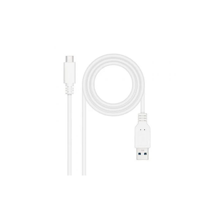 Nano Cable 10.01.4002-W Cable USB 3.1 Gen2 Tipo-C Macho a USB Macho 2 Metros Blanco 3A 10Gbps 1