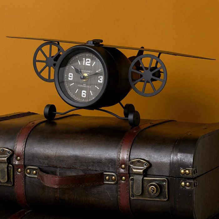 Home Deco Factory Reloj Sobremesa Avión Vintage Industriel Metal 1 Home Deco Factory Reloj Sobremesa Avión Vintage Industriel Metal 1