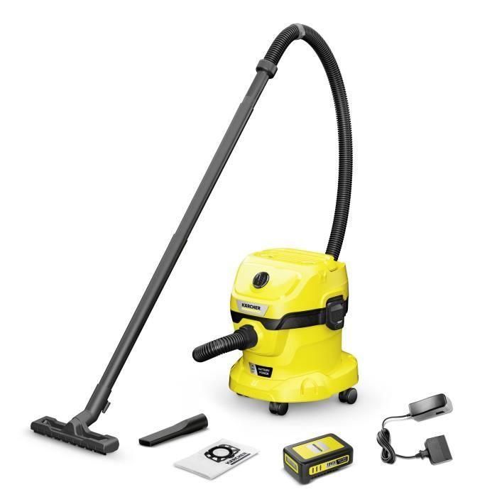 Aspirador de agua y polvo inalámbrico KARCHER WD 2-18 V-12/18 (con batería extraíble de 18 V/2,5 Ah y cargador) - (1.628-501.0) Aspirador de agua y polvo inalámbrico KARCHER WD 2-18 V-12/18 (con batería extraíble de 18 V/2,5 Ah y cargador) - (1.628-501.0)