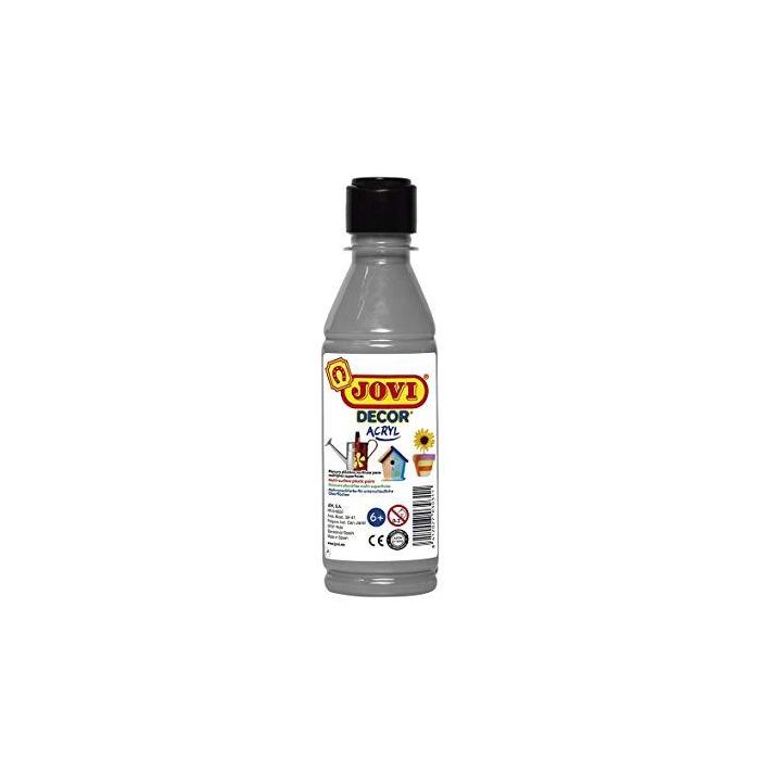 Jovi Pintura plástica jovidecor acryl botella de 250 ml plata