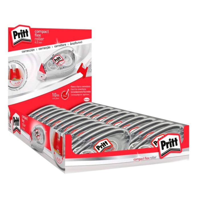 Corrector Pritt Roller Compact Flex 4,2 mm X 10 Mt 24 unidades 1 Corrector Pritt Roller Compact Flex 4,2 mm X 10 Mt 24 unidades 1