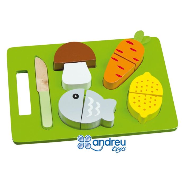 Juego Andreutoys Bandeja Alimentos Para Cortar 21,4x15X3 cm 1