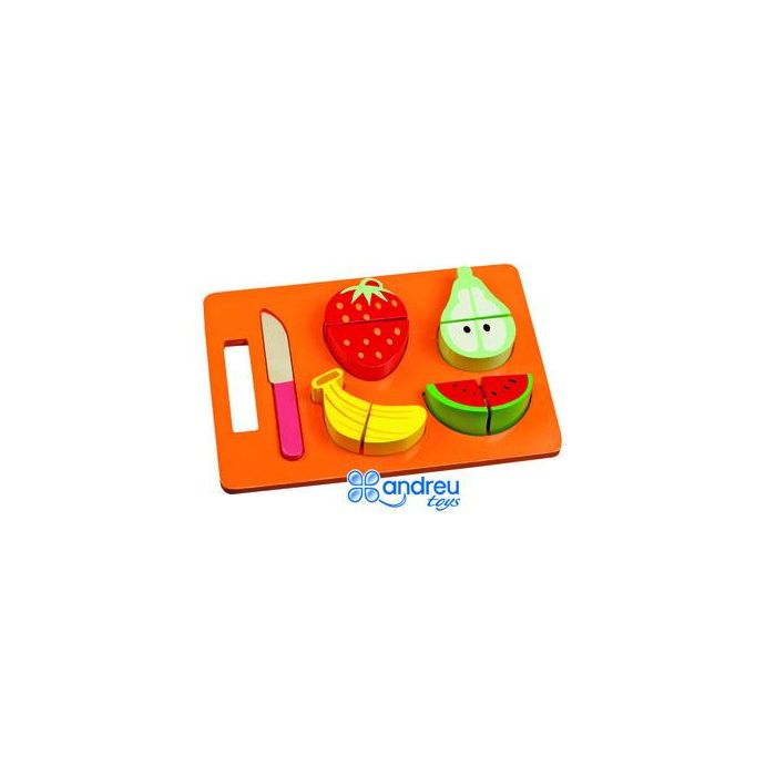 Juego Andreutoys Bandeja Frutas Para Cortar 21,4x15X3 cm