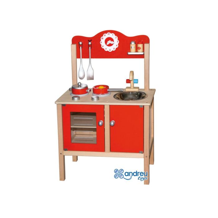 Juego Andreutoys Cocina Madera Con Complementos 53,5x29,5x83 cm 1