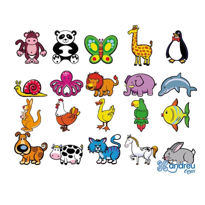 Juego Andreutoys Animalitos Magneticos 8 cm Caja De 20 Unidades Surtidas 20,6x19X4,5 cm 1