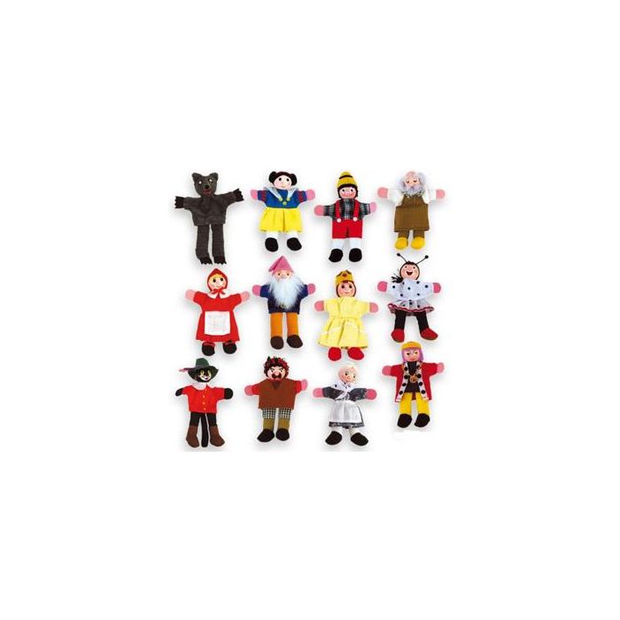 Juego Andreutoys Marioneta De Dedos Personajes Cuentos Infantiles Surtidos 30 cm Caja De 12 Unidades