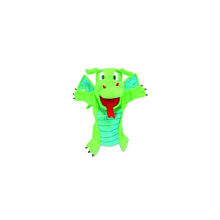 Fiesta Crafts Marioneta de Tela para Mano y Dedos Dragón Verde 17x33 cm Fiesta Crafts Marioneta de Tela para Mano y Dedos Dragón Verde 17x33 cm