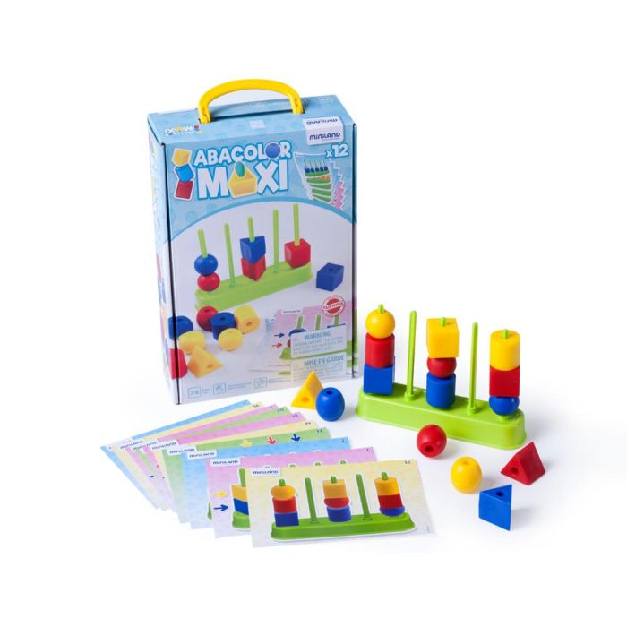 Juego Miniland Abacolor 5 Columna Maxi 15 Piezas 1