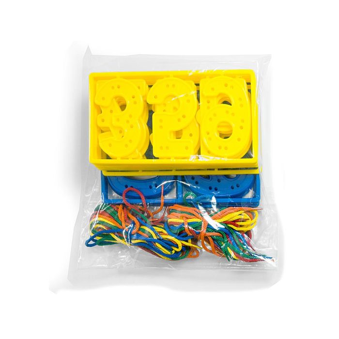 Juego Miniland Numeros Para Coser 7 cm 40 Piezas + 20 Cordones 1