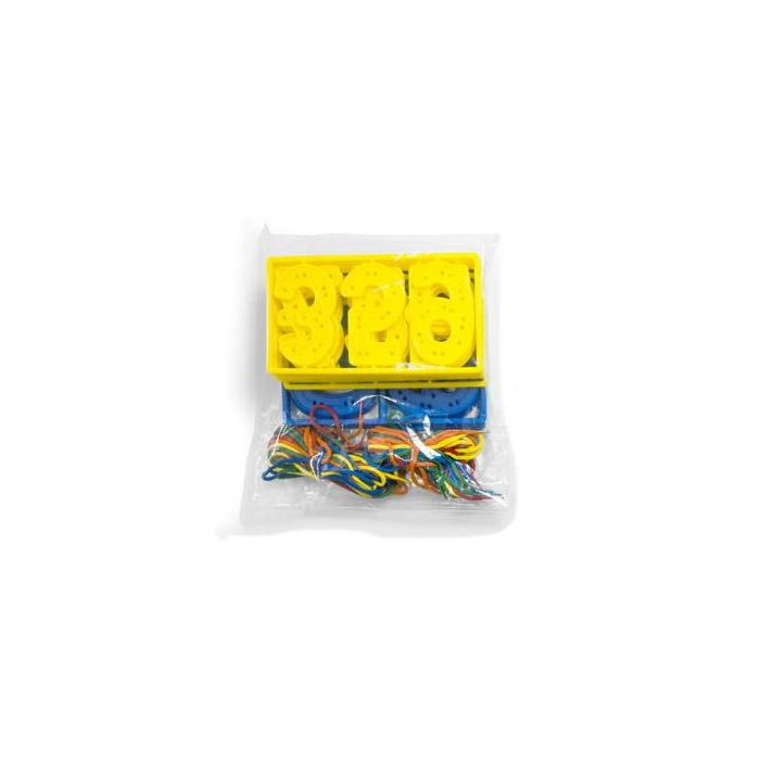 Juego Miniland Numeros Para Coser 7 cm 40 Piezas + 20 Cordones