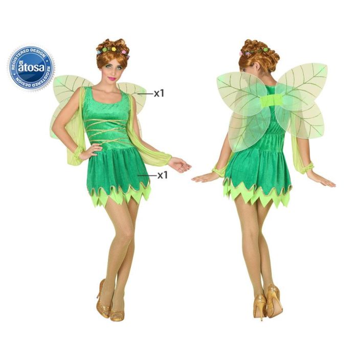 Disfraz Hada Verde Mujer Adulto Alas XS-S Disfraz Hada Verde Mujer Adulto Alas XS-S
