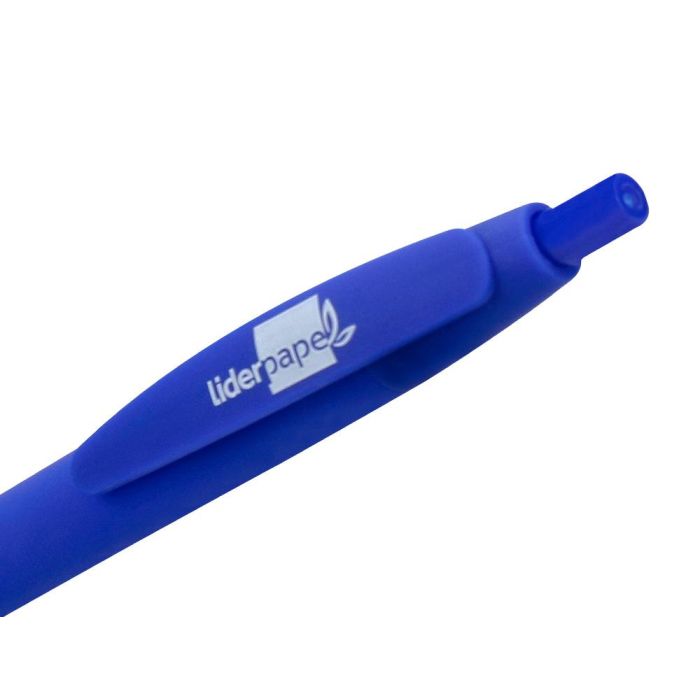 Boligrafo Liderpapel Soft Touch Retractil 1,0 mm Tinta Azul 12 unidades 2