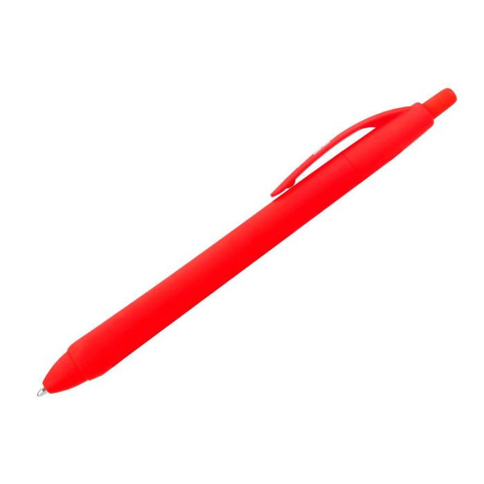 Boligrafo Liderpapel Gummy Touch Retractil 1,0 mm Tinta Roja 12 unidades 2