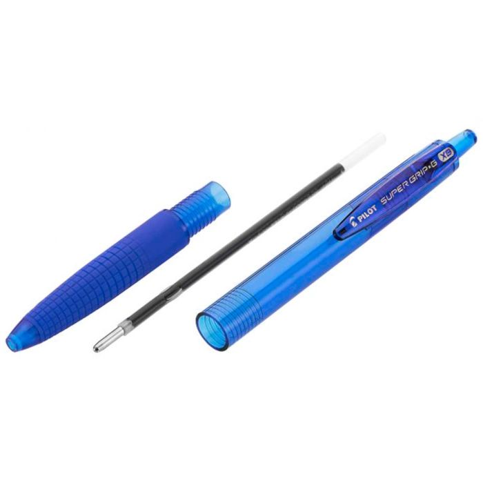 Boligrafo Pilot Super Grip G Azul Retractil Sujecion De Caucho Tinta Base De Aceite 12 unidades 3