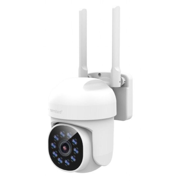 Gembird TSL-ODCAM-WRHD-01 Cámara de Seguridad IP Exterior Torreta QHD 2560x1440px Montaje Pared Wi-Fi Blanco FOV 120° Pan 355° 2