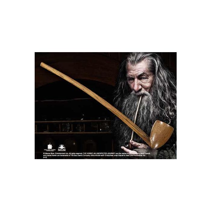 The Noble Collection Pipa de Gandalf Réplica a Tamaño Real Saga El Hobbit Pulida Funcional 23 cm