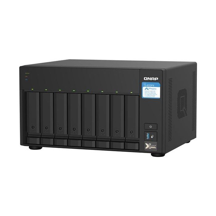QNAP TS-832PX NAS Torre Ethernet 10GbE Aluminio, Negro 1