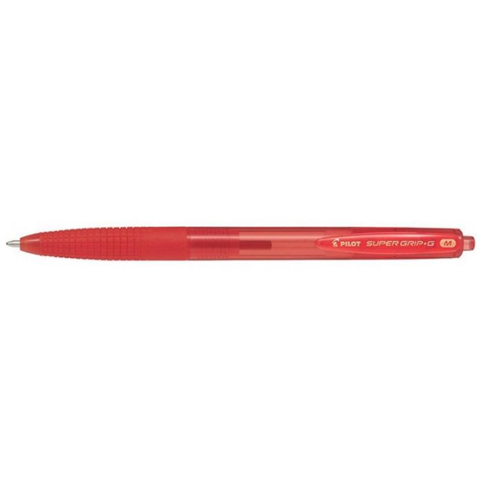 Boligrafo Pilot Super Grip G Rojo Retractil Sujecion De Caucho Tinta Base De Aceite 12 unidades 1