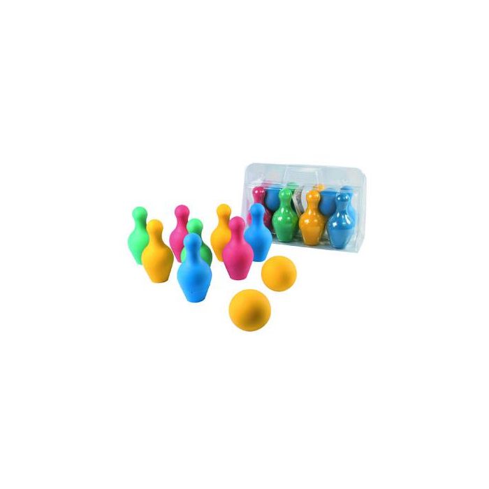 Juego De Bolos Amaya En Foam 8 Piezas Y 2 Pelotas Longitud 18 cm