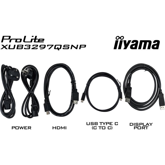 IIYAMA XUB3297QSNP-B1 81.28cm 32Zoll IPS-panel 2560x1440 350cd/m USB-C Dock LAN/95W PD/DP-OUT KVM USB 3x3.2+1xC 1ms 7