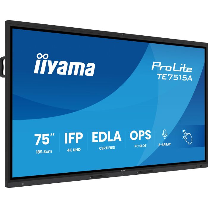 iiyama Pantalla Interactiva 75" UHD 4K Android TE7515A-B1AG con 16GB/128GB, Wifi 6, HDMI, USB-C, IPS, Antiglare, Media Play 0 iiyama Pantalla Interactiva 75" UHD 4K Android TE7515A-B1AG con 16GB/128GB, Wifi 6, HDMI, USB-C, IPS, Antiglare, Media Play 0