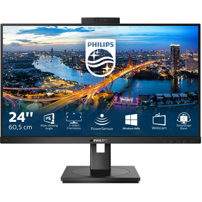 Philips 242B1H Monitor 23.8" Full HD IPS 1920x1080 DVI HDMI DP USB 4ms Negro 0 Philips 242B1H Monitor 23.8" Full HD IPS 1920x1080 DVI HDMI DP USB 4ms Negro 0