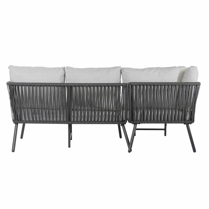 Sofa Terraza Y Jardin DKD Home Decor Negro Gris 170 x 86 x 196 cm Set de 2 2