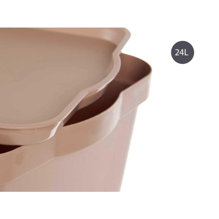 Caja Plastico Con Tapa 24L Beige Kipit 29X24CM (6 Unidades) 3 Caja Plastico Con Tapa 24L Beige Kipit 29X24CM (6 Unidades) 3