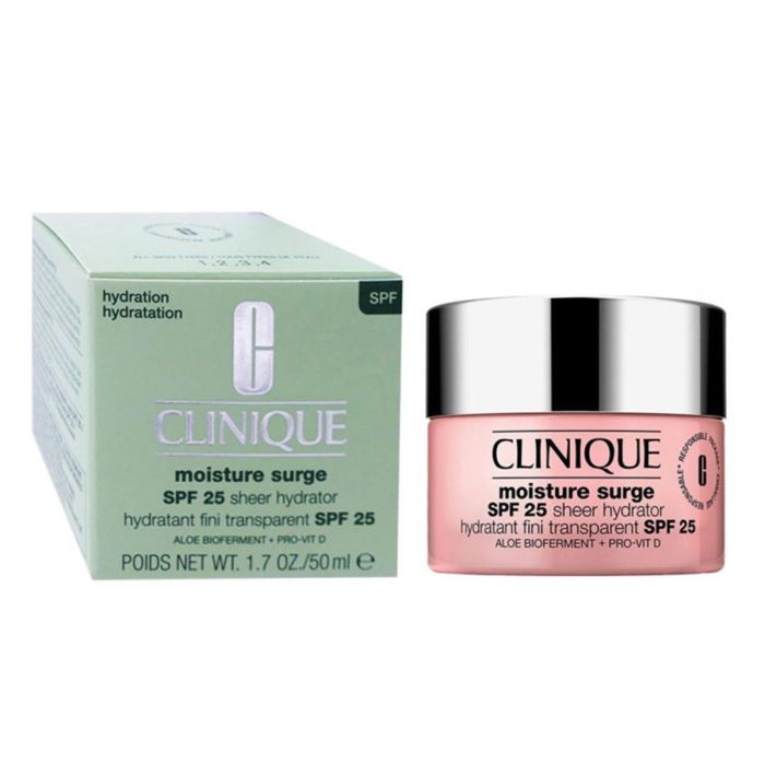 Clinique MOISTURE SURGE SPF 25 sheer hydrator 50 ml Hidratante Facial Protección Solar Media Clinique MOISTURE SURGE SPF 25 sheer hydrator 50 ml Hidratante Facial Protección Solar Media