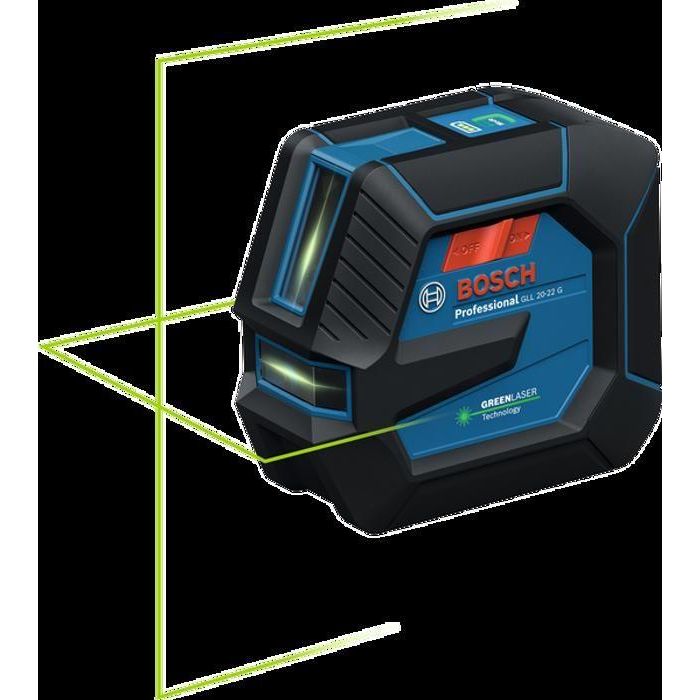 BOSCH PROFESSIONAL GLL 20-22 G Láser de Línea Verde Doble Alimentación, Precisión ± 0,3 mm/m 1